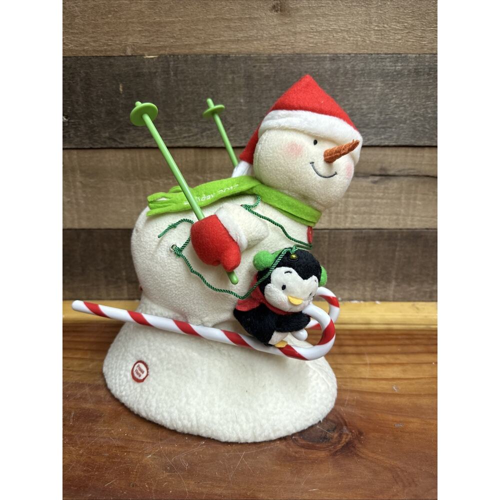 Hallmark Jingle Pals Swooshin Duo Plush Singing Musical Skiing Snowman